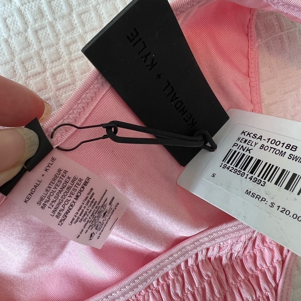 Kendall + Kylie Pink Henley Bikini Top And Bottom Set - Picture 16 of 16